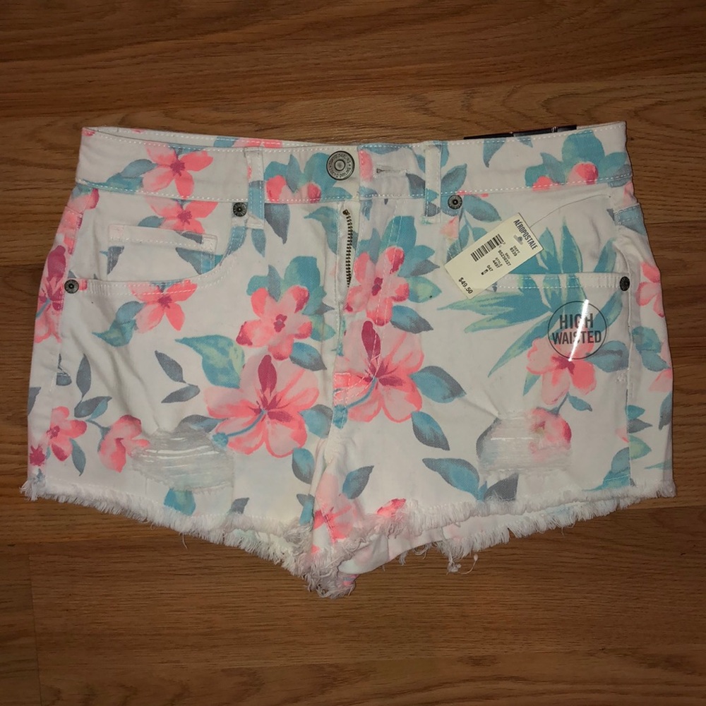 Aeropostale floral high waisted shorts.